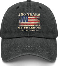 America Birthday Hat 1776 2026 250 Years Anniversary Hat for Men Low