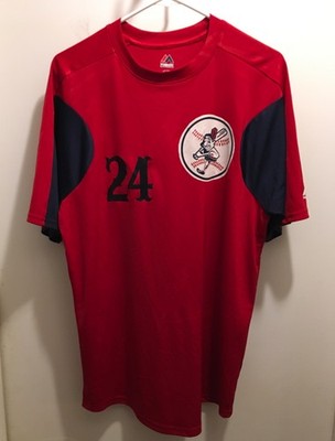 MLB Boston Red Sox #24 Manny Ramirez Dri-fit Mans MED Pre-owned CL-T-17