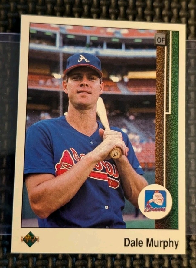 1989 Upper Deck Dale Murphy 357 REVERSE NEGATIVE Error Card Atlanta Braves