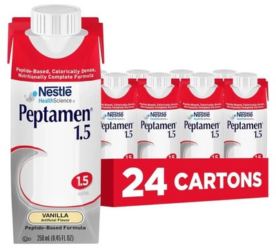 Nestle Peptamen 1.5 kcal/ml Tube Feeding Vanilla 8.5oz X 24 6/27/26