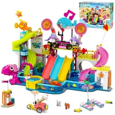 HOGOKIDS Friends Water Park Building Set, 911PCS Summer Fun Party T... Fast Ship
