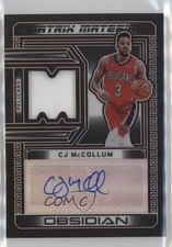 2022-23 Panini Obsidian Matrix Material Autos 4/99 CJ McCollum #MM-CJP Auto 1p5