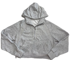 Lululemon Oversized Hoodie Cropped Heather Gray Medium Large M/L EXC