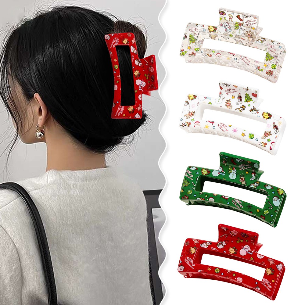 Weihnachtliche Haarklammer Mit Druck Für Hochsteckfrisuren Und Tagesgebrauch