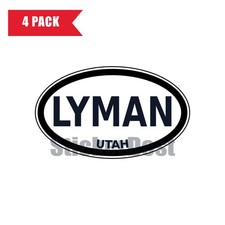 Utah Lyman Oval Sticker 4 Pack 3x2 Inch