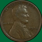 1924-S Lincoln Wheat Cent Very Fine VF Coin #33648