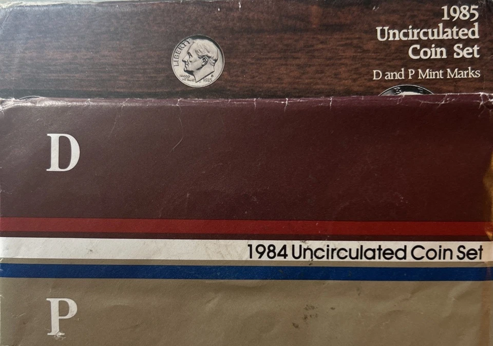 2 US Mint Uncirculated Sets - 20 Coins in Each, in OGP, 1984 (P&D), 1985 (P&D) - Image 2 of 2