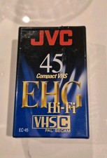 JVC EHG 45 Compact VHS  Hi-Fi VHSC Pal Camcorder Video Tape EC-45 New & Sealed