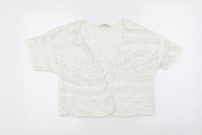 Weißer Wickelpullover Damen Größe 14 von George