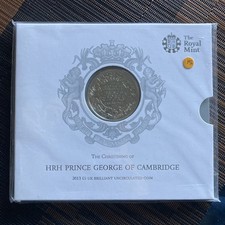 2013 &pound;5 Brilliant Uncirculated Coin &ndash; Christening of Prince George &ndash; Original