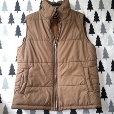 Shein Women’s Light Chocolate Brown Sleeveless Gilet Bodywarmer Size M UK 10