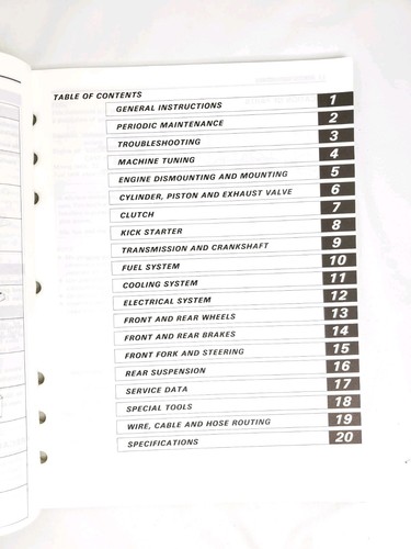 1997 Suzuki 97 RMX250 Owners Service Manual 99011-05D58-03A June, 1996 Print - Foto 3 di 9