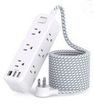 Mifaso iSmart 9 Outlet 3 USB Ports Surge Protector Power Strip 15ft Chord New
