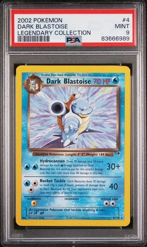 Dark Blastoise (WotC Legendary Collection) 004/110 Non-Holo PSA 9