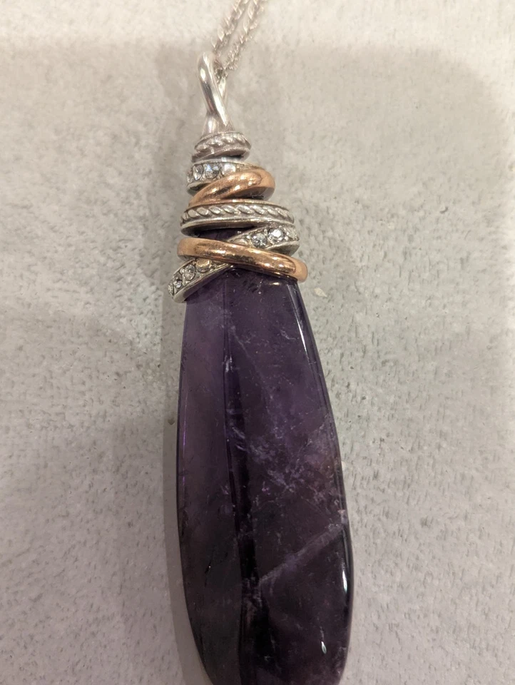 Brighton Neptuno’s Rings Pirámide Bandas Ágata Collar Amatista Foto 3 de 4