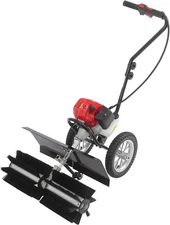 1250W Gas Powered Walk-Behind Hand Push Floor Sweeper, 43CC Gasoline Cordless