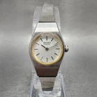 Seiko Watch Women 16mm White Dial Silver Tone Round 5420-0029 New Battery VTG