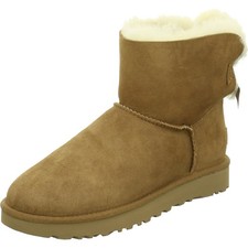 UGG Womens Mini Bailey Bow Ii Boot, Chestnut, 06