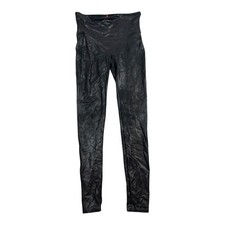 Spanx Black Faux Leather Leggings Womens Medium M