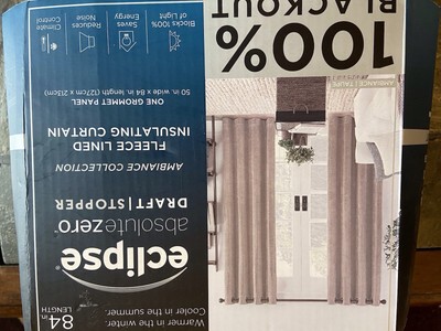50x84  One PanelEclipse Absolute Zero Draft Stopper, Taupe