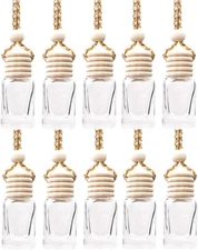 10 Pcs Empty Hanging Car Air Freshener Perfume Bottle Refillable Diffuser Bottle
