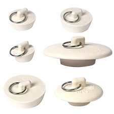 6 Pieces Rubber Sink Stopper, Drain Stopper Bath Tub Stopper with Pull Ring, ...