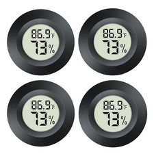 4 Pack Hygrometer Thermometer Digital Humidity Meter Indoor/Outdoor Humidity Mon