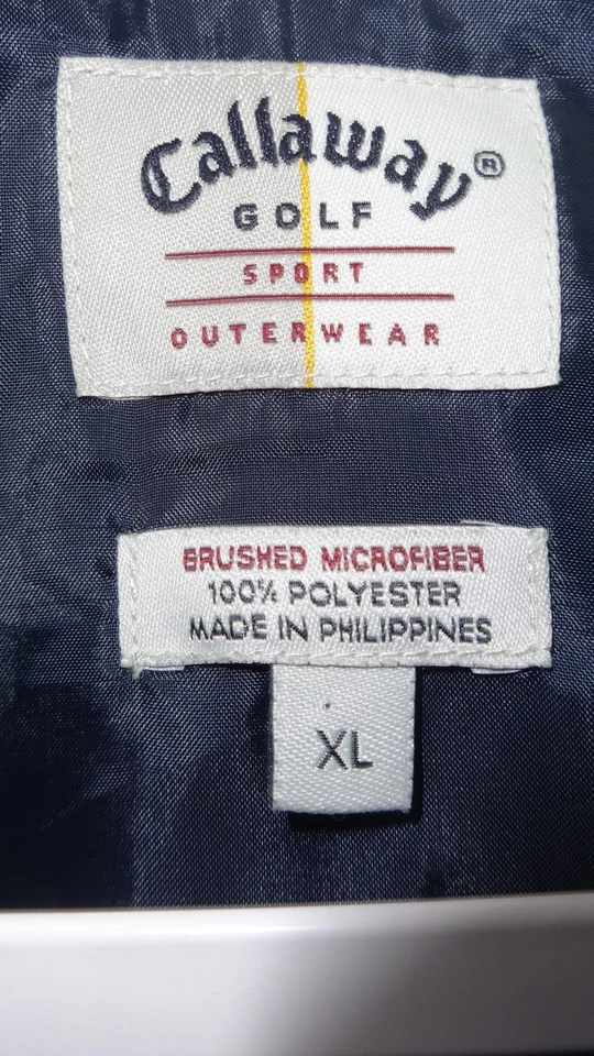 Chaleco de golf Callaway XL azul marino cortavientos 1/4 cremallera informal cómodo de colección para hombre Foto 4 de 4