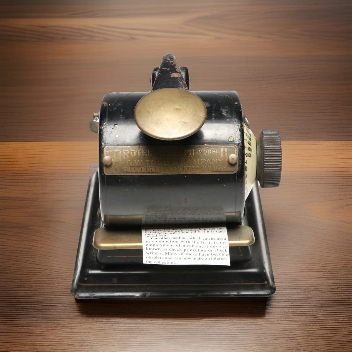 アメリカ　シカゴ　チェックプロテクター　アンティーク　インダストリアル Check Protector In Antique Cash Registers & Adding Machines for
