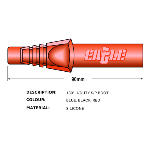 Eagle 8mm Ignition Leads 4cyl Ford Econovan JH Spectron Carb 1984-99 Red w/ Plug - Picture 3 of 5