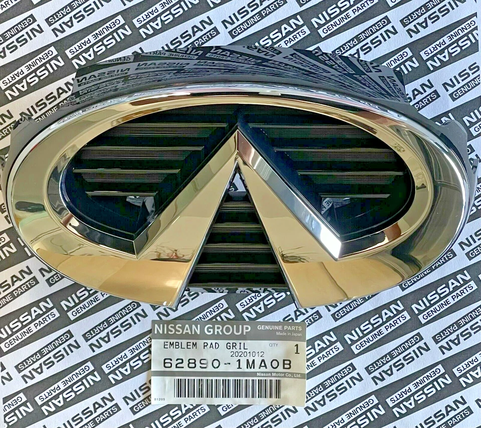 Новый OEM Infiniti M35H M37 M56!ПРОВЕРЬТЕ ГОД! Передняя решетка с эмблемой 62890-1MA0B - Изображение 3 из 4