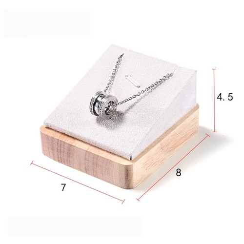 Slope Trays Box Wooden Jewelry Pendant Holder New Display Rack Women - Picture 11 of 11