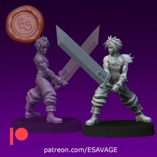 Cloud Fighter Fantasy Miniature DnD RPG Tabletop Game Pathfinder