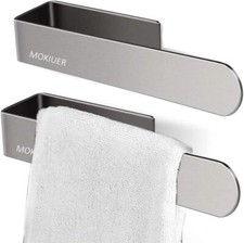Hand Towel Holder Ring Bar for Bathroom 2 Pack, Brushed