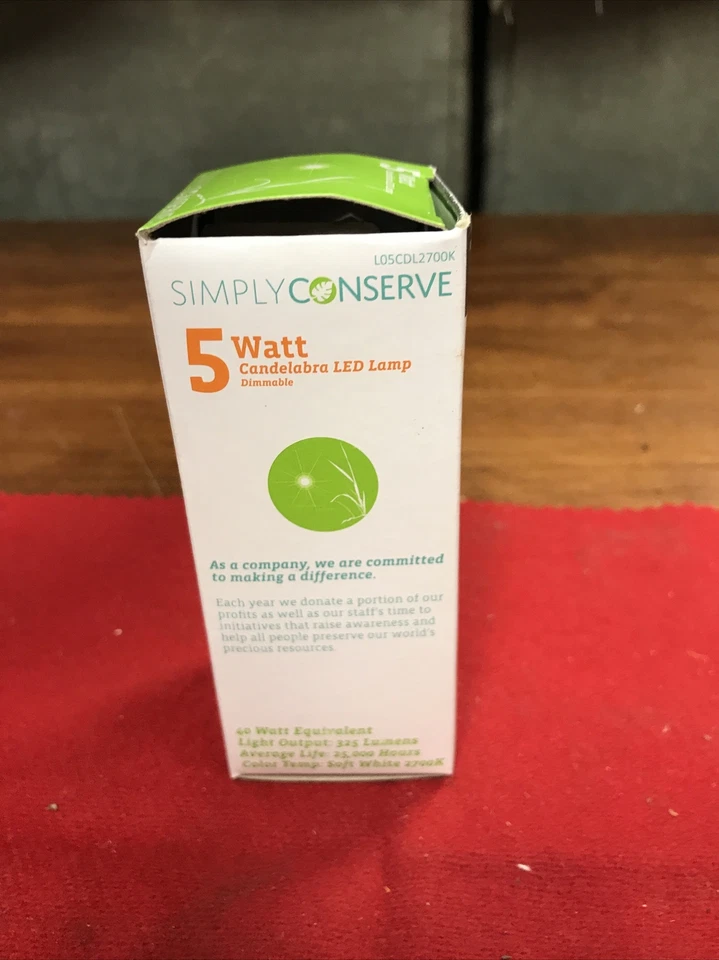 1 LED Candelabra B11 C37 Bulb,5W equivalent to 40W,E12 Base,5000K DayLight - Image 3 of 4