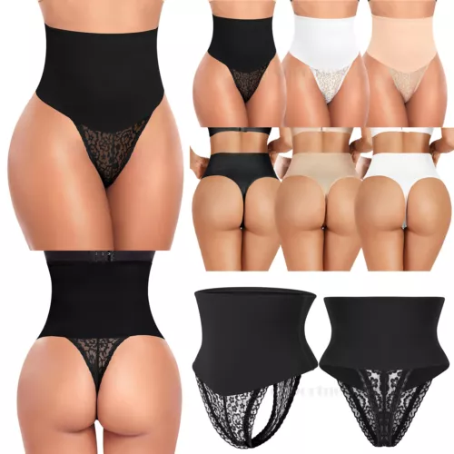 Women Sexy Lace Faja Tummy Control Shapewear Thong Slimming Body Shaper Panties