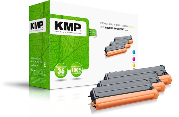 Kmp Multipack B-T99V Cyan, Magenta, Gelb Tonerkartusche Ersetzt Brother TN421C/T-image