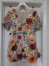 Nude Flower Very Short Mini Dress 2XL (Runs Small)