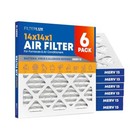 Electrostatic 14x14x1 Air Filter 6,Pack, Merv 13, Superior Particle Capture