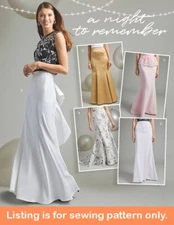 SEWING PATTERN Womens Clothes Clothing Formal Skirt Long Party Prom Wedding 8597
