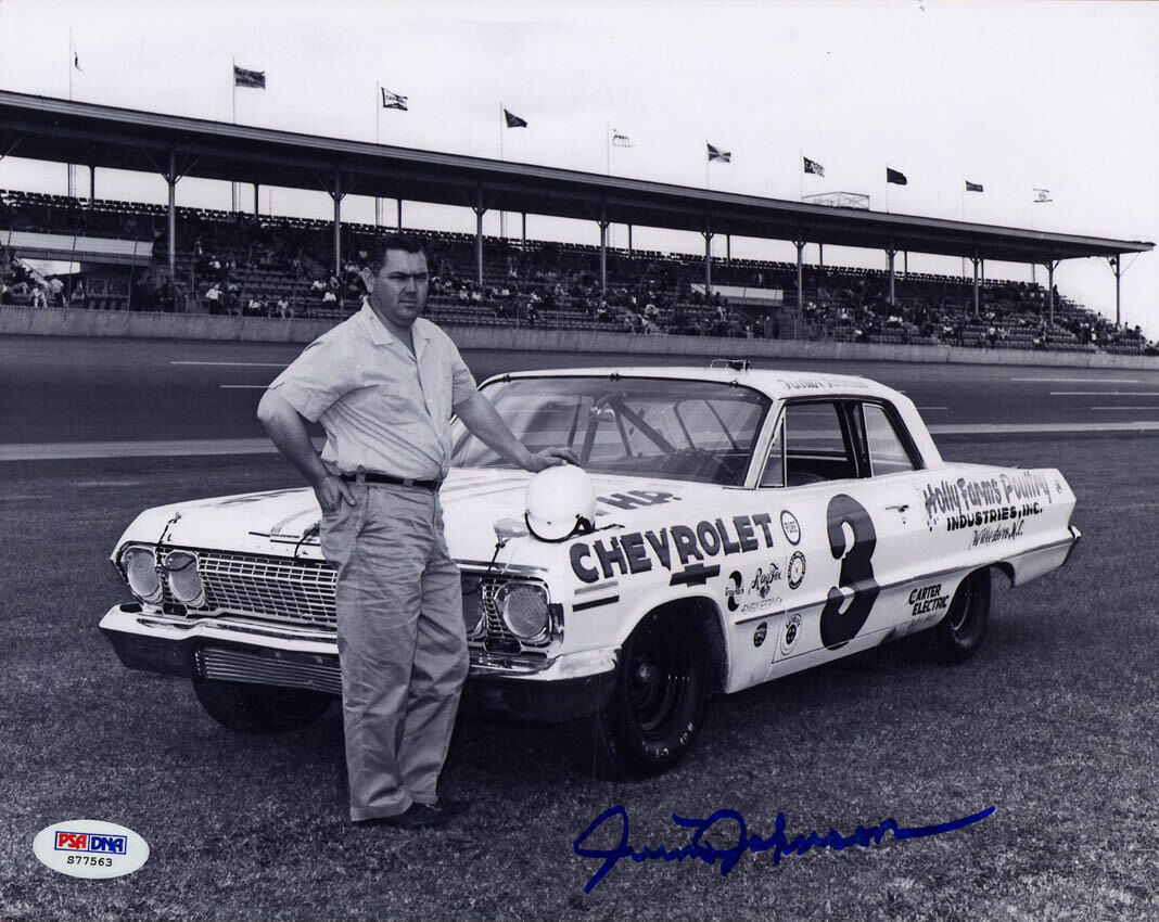 Junior Johnson Autographed Signed 8x10 Photo Holly Farms NASCAR LEGEND PSA/DNA 