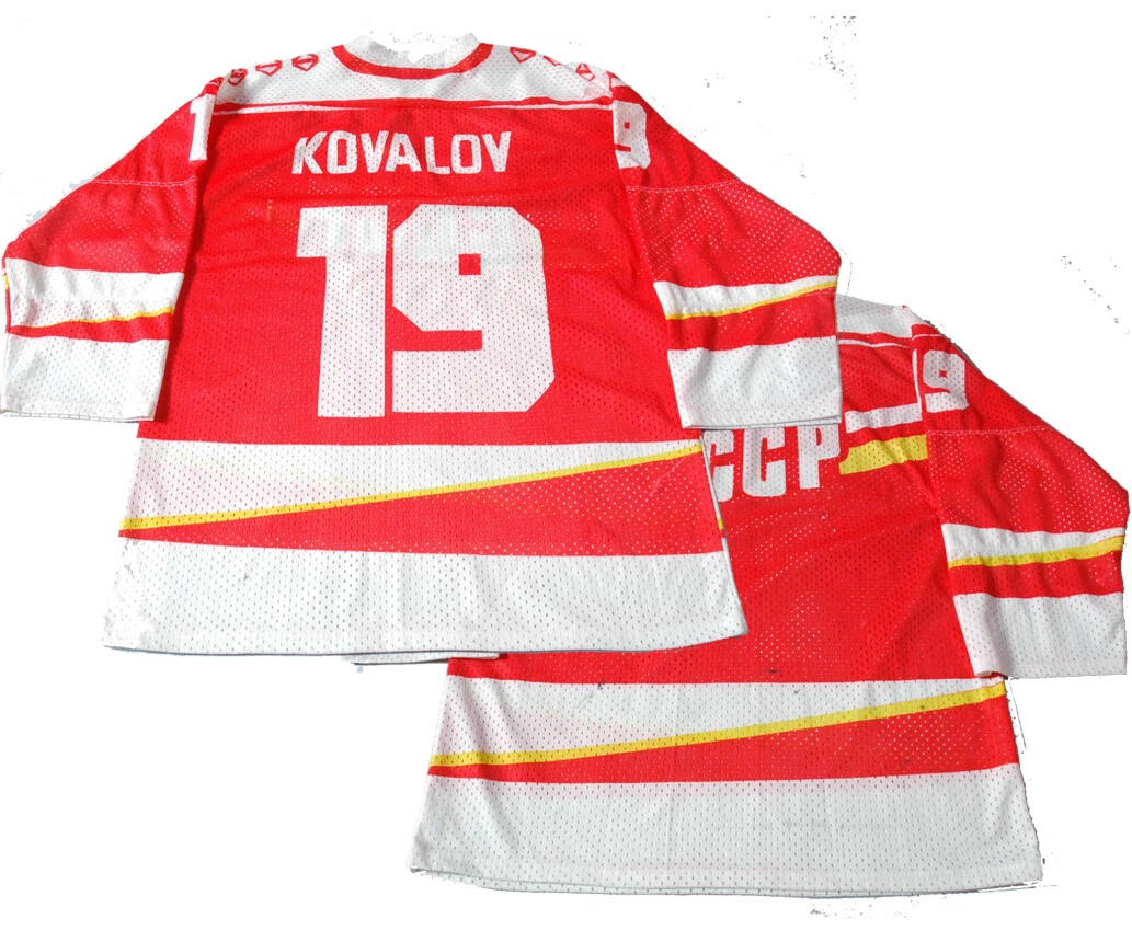 Throwback Alexei Kovalev 19 Team CCCP Hockey Jersey Custom Name