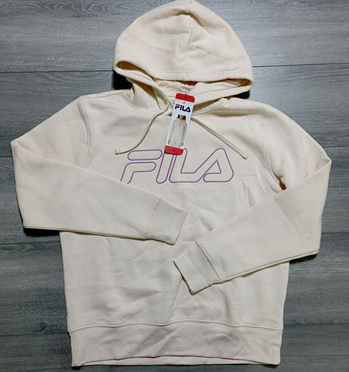 Fila Pullover Felpa con Cappuccio Adulto Donna Media Sabbia Dollaro Morbido