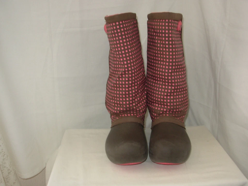 CROCS Bottes marron à pois rose 6 (P.36) Femme / Fille - Photo 3/4