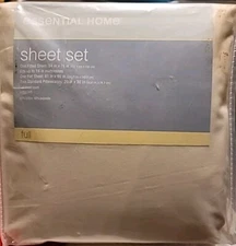 Essential Home Full 3-Piece Sheet Set - Beige