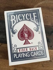 Bicycle Titanium Playing Cards Steel Blue Rider Back 2011 RARE Theory 11 7️⃣