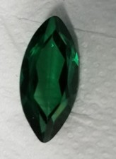 1 Ct Taglio Marquise Smeraldo Nuovo Vintage Originale Corundum Fatto in Svizzera