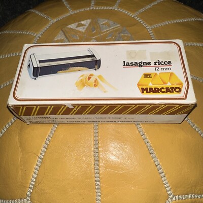 New Vintage OMC Marcato Lasagne Ricce 12mm Attachment For Pasta Machine, Italy