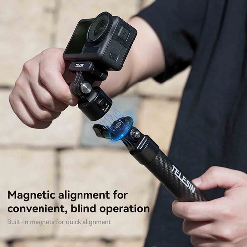 TELESIN Magnetic Quick Release Adapter Kit For GoPro 12 11 10 9 Insta360 Ace Pro - Picture 7 of 12