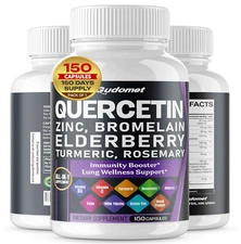Quercetin Bromelain Zinc Vitamin D3 Elderberry Turmeric Rosemary Bilberry Sage O